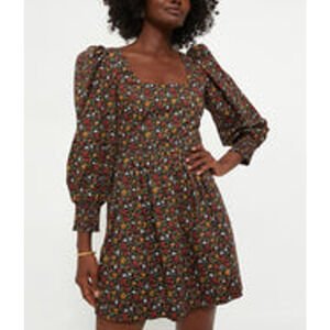 Tuckernuck Square Neck Brown Spencer Mini Dress Size XS